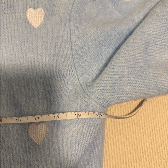 Sugarlips Light Blue Heart Pattern Sweater - Picture 8 of 9